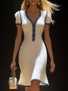 Ellena I Elegant Fishtail Midi Dress