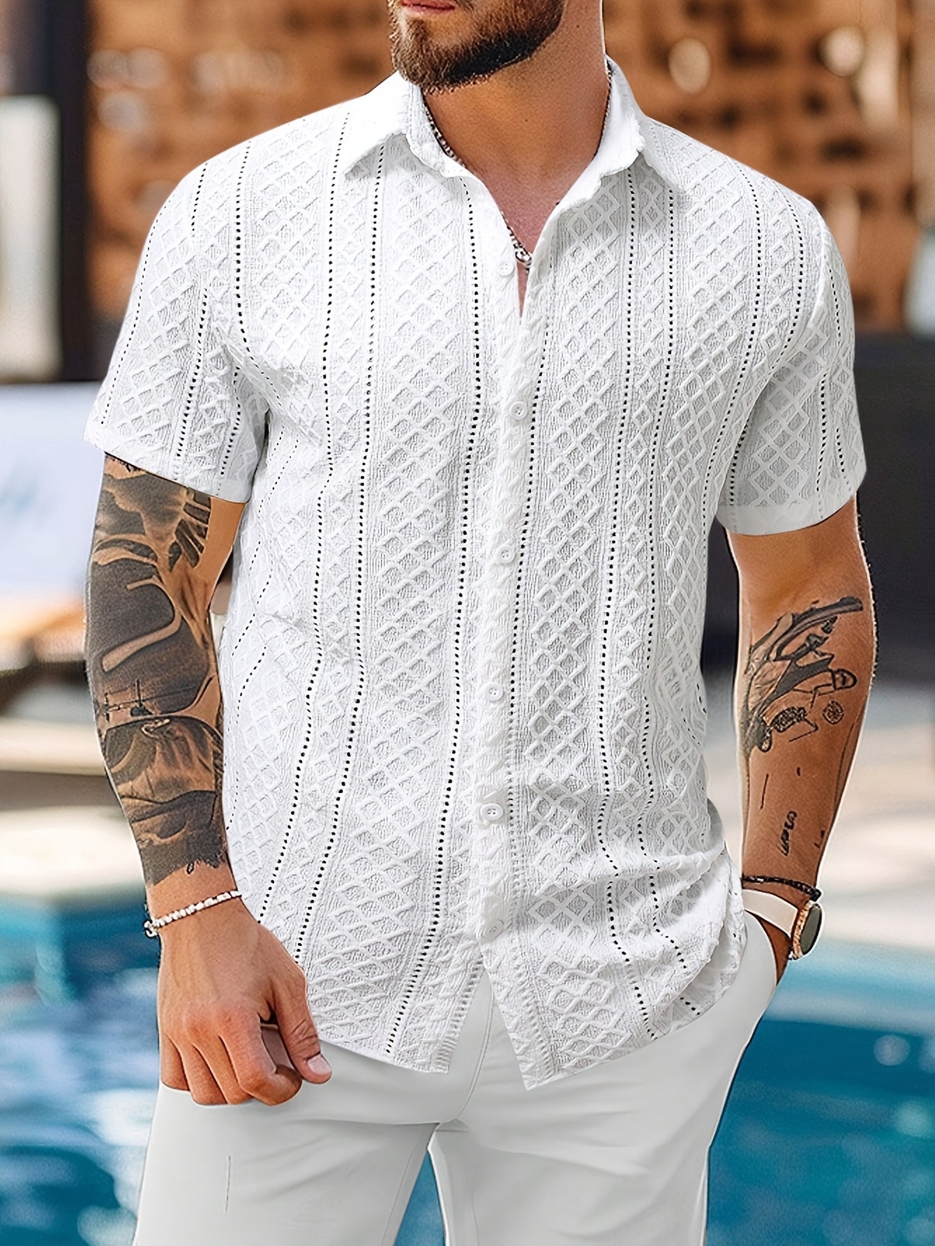 Laurent™ | Bohemian Shirt with Raised Pattern