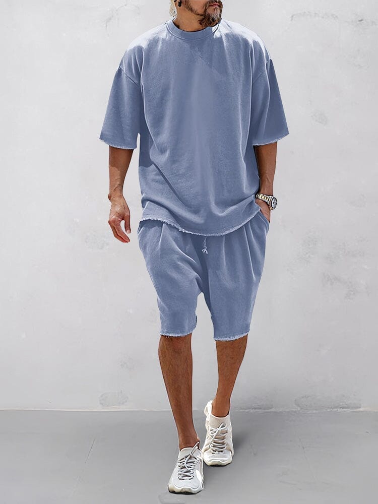 CASUAL LOOSE FIT SOLID SPORTS SETS