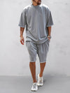 CASUAL LOOSE FIT SOLID SPORTS SETS