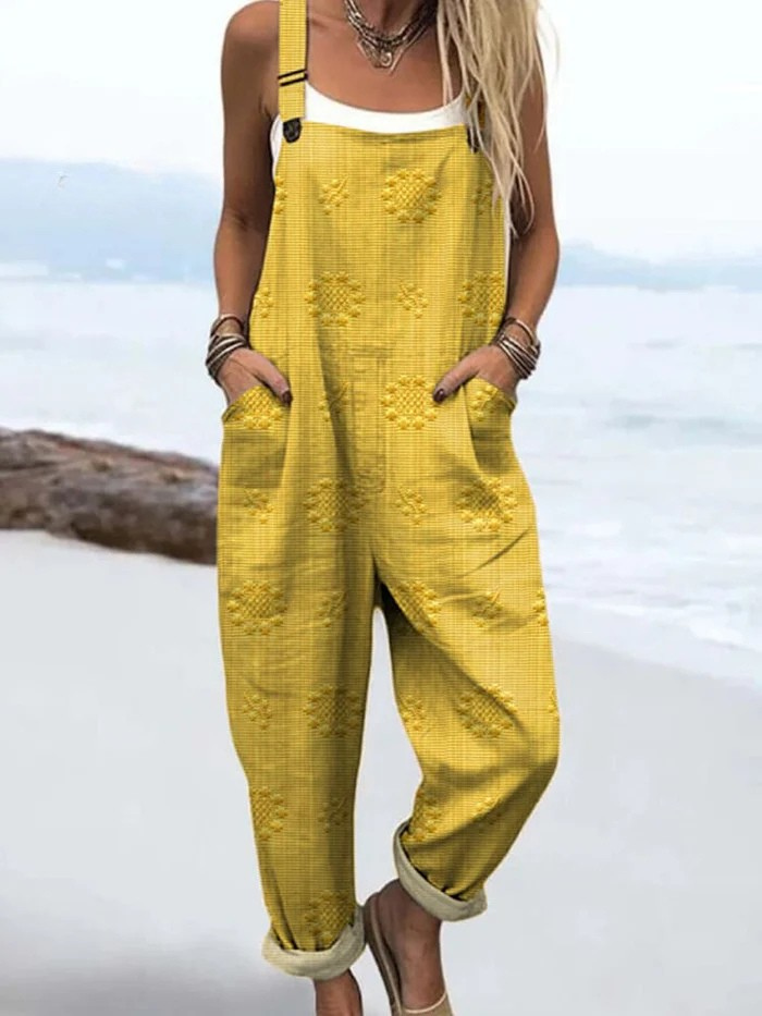 Petra | Floral Polka Dot Overalls
