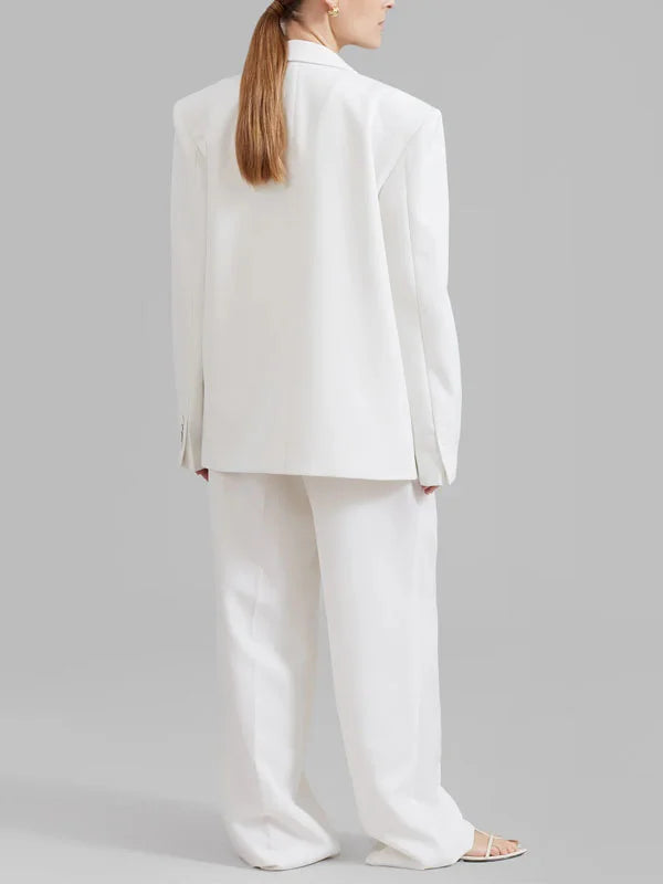 Sofia | White Oversized Double-Breasted Blazer